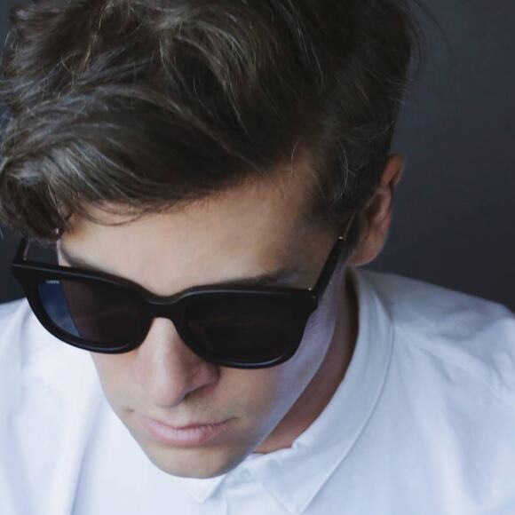 L'APPEL Eyewear Cote oversized matte black unisex handcrafted sunglasses w/ case - Picture 11 of 12